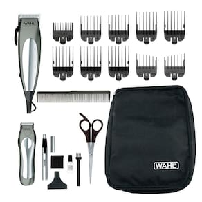 Kit Máquina de Cortar Cabelo Wahl + Aparador de Pêlos de Luxe Groom Procom 8 Pentes de Corte 110V
