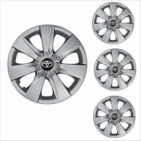 Jogo Calota Aro 14 Etios 2014 à 2015 Toyota + Emblema Resinado