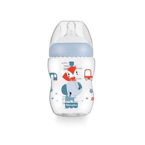 Mamadeira Fisher Price Anticólica 270ml 2m+ Decorada Azul