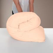 Travesseiro de Corpo Algodão Fibra Plumada   Capa Protetora 137x42cm Casa Dona