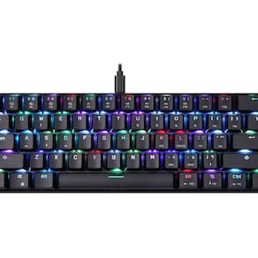Teclado Mecânico Gamer Motospeed Ck61 Preto Switch Azul Rgb