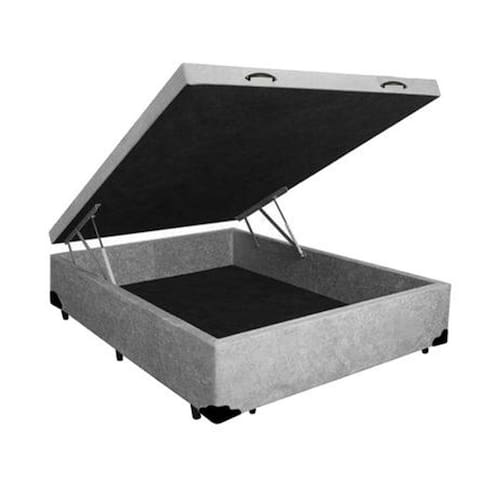 imagem-Base Cama Box Baú Casal Suede Cinza Serra Negra 42x138x188