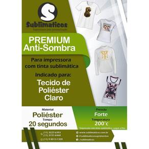 100 Fls de Papel Sublimático Anti-Sombra Tamanho 20x30 cm
