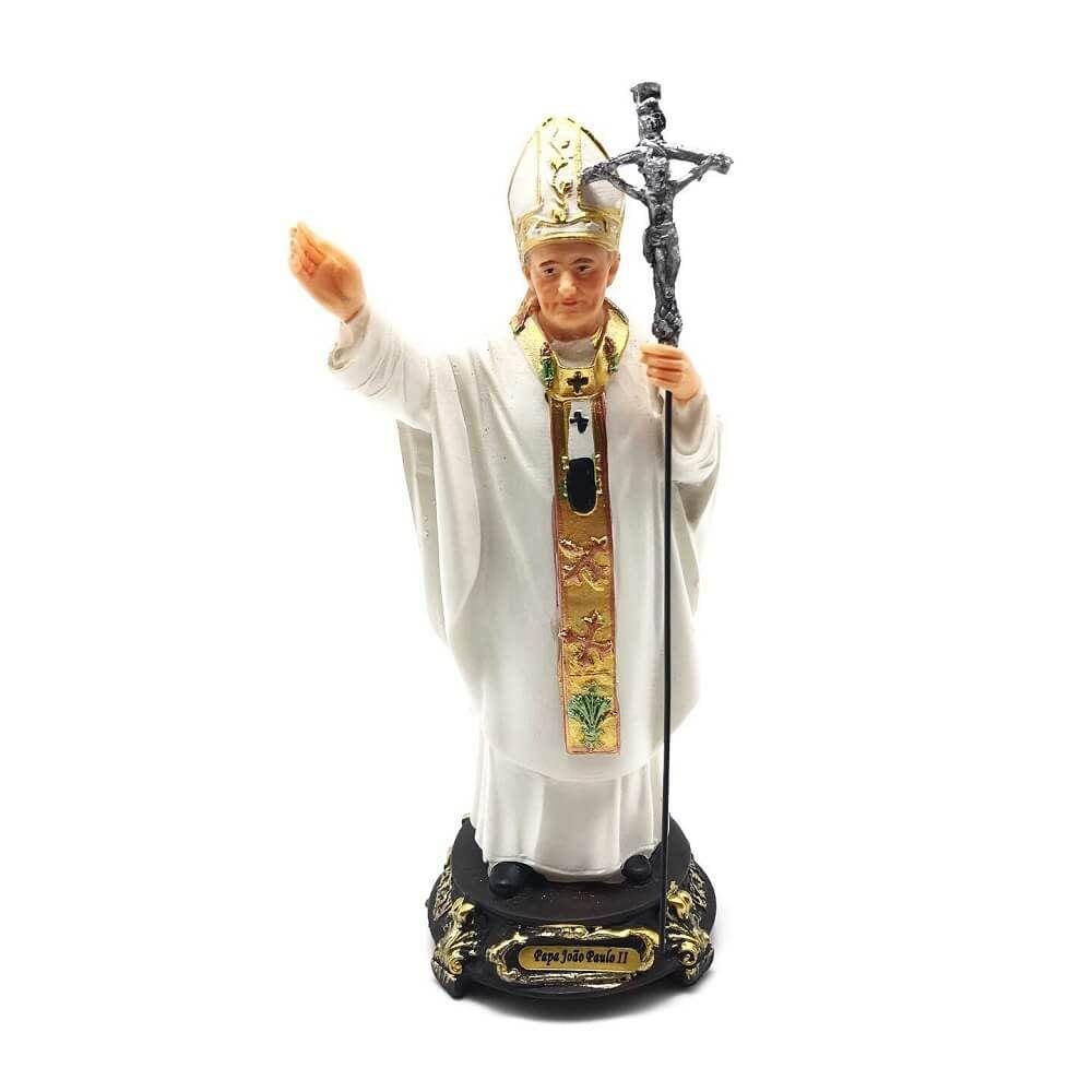 Imagem Papa João Paulo II Pequena Resina 15 cm