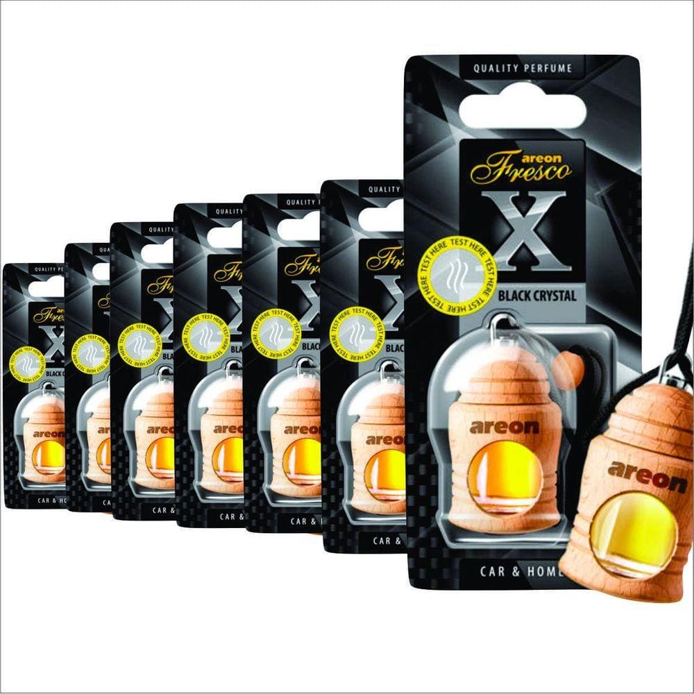 Aromatizante Areon Fresco X Version Black Crystal 4ml - 7 Peças - Perfume Automotivo Odorizador