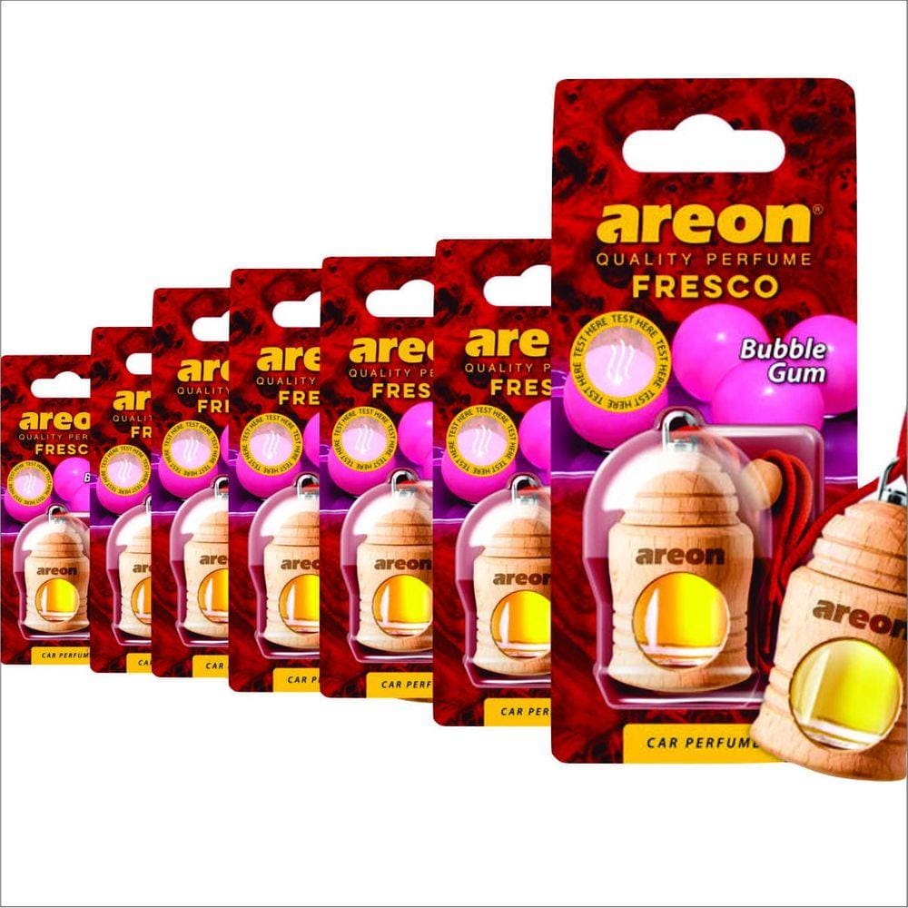 Aromatizante Areon Fresco Bubble Gum 4ml - 7 Peças - Perfume Automotivo Odorizador Chiclete