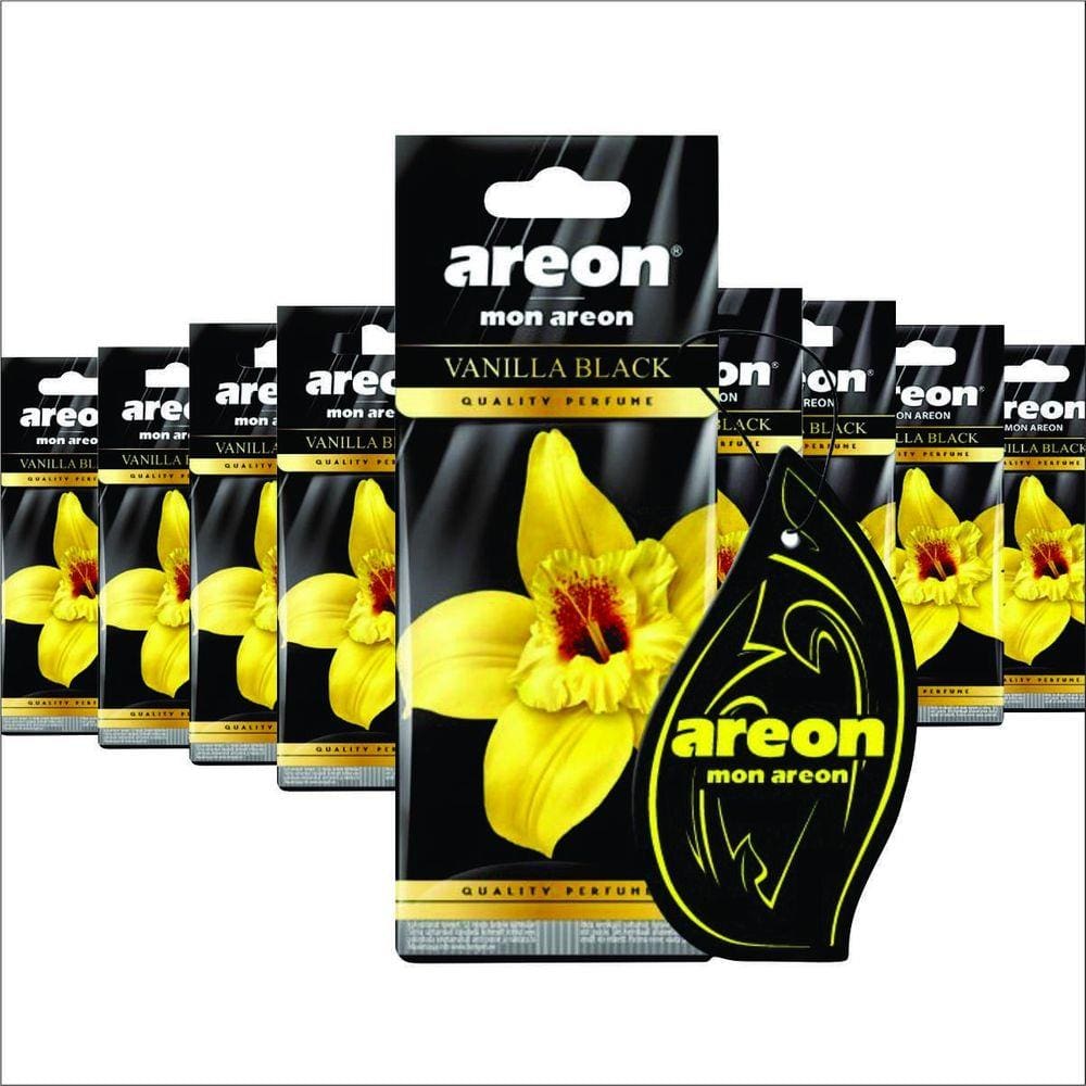 Aromatizante Mon Areon Vanilla Black - 9 Peças - Perfume Automotivo Odorizador Baunilha