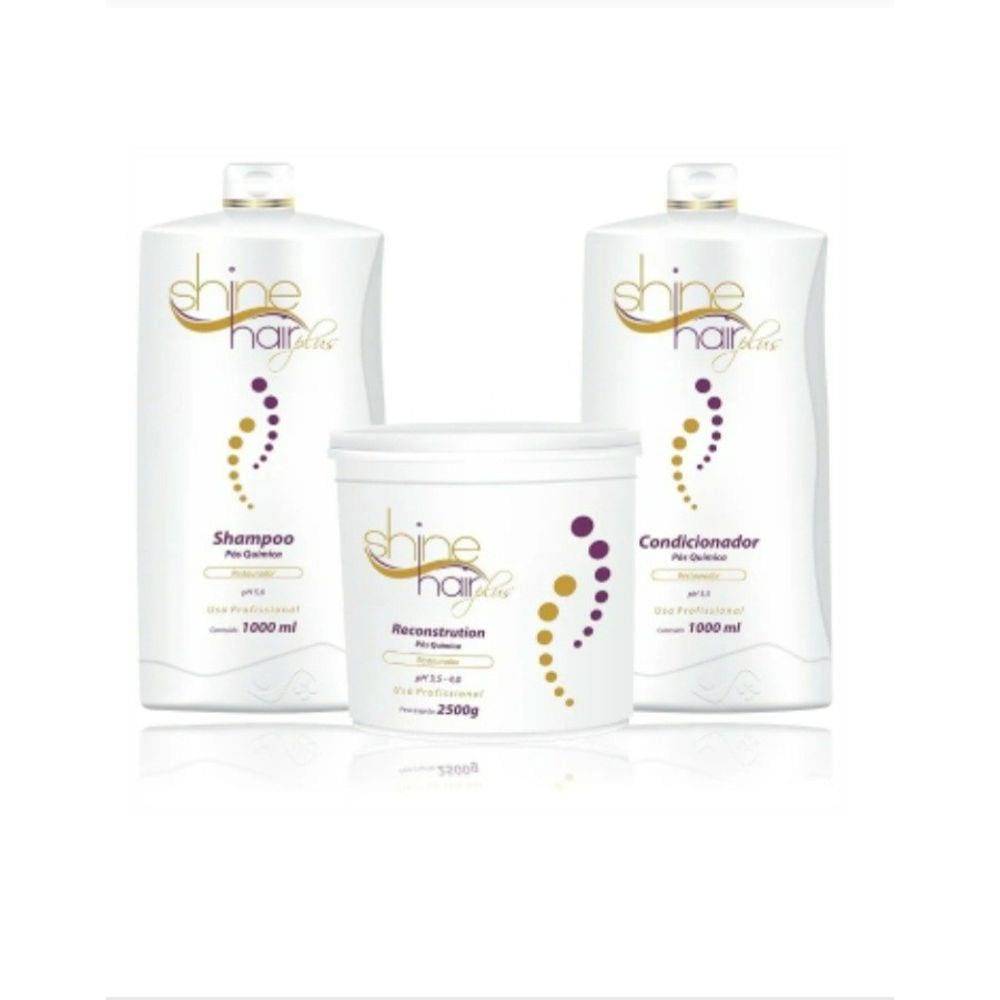 Kit Salão Shine Hair Hidratação Profunda Pós Química 2,5 Kg