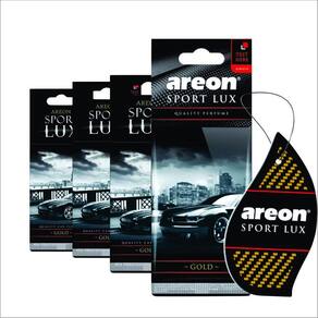 Aromatizante Areon Sport Lux Gold - 4 Peças - Perfume Automotivo Odorizador Ouro