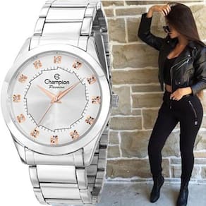 Relogio Champion Feminino Prateado Ch24759n