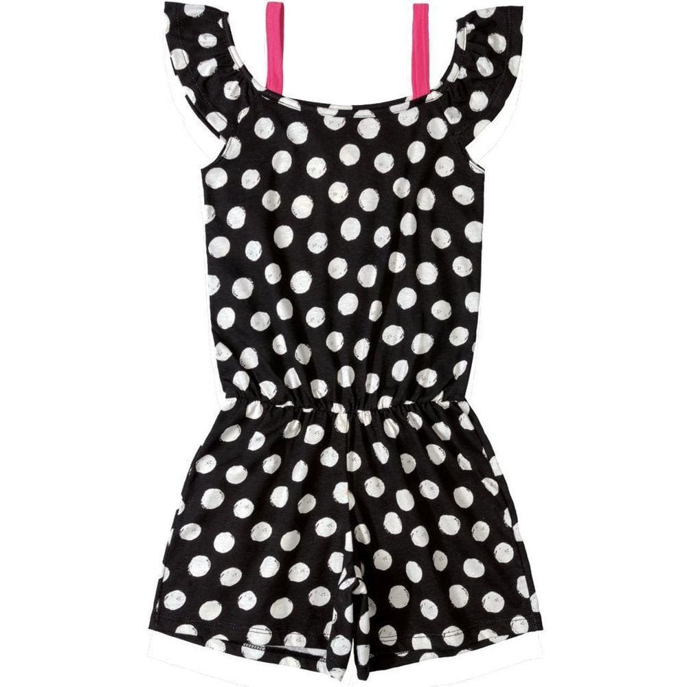 Macaquinho Infantil Ciganinha Bolas Preto Bee Loop