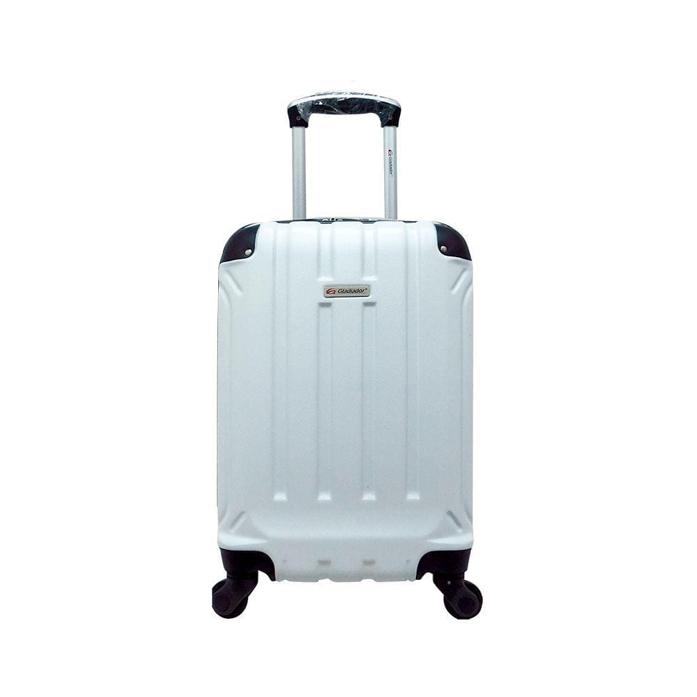 Mala Rígida De Fibra 360° Tamanho Bordo - Gladiador - A5 - Branco