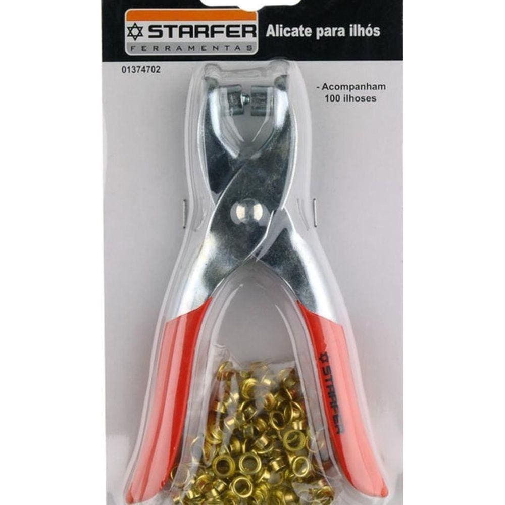 Kit 2 Alicate Para Ilhós + 200 Ilhoses