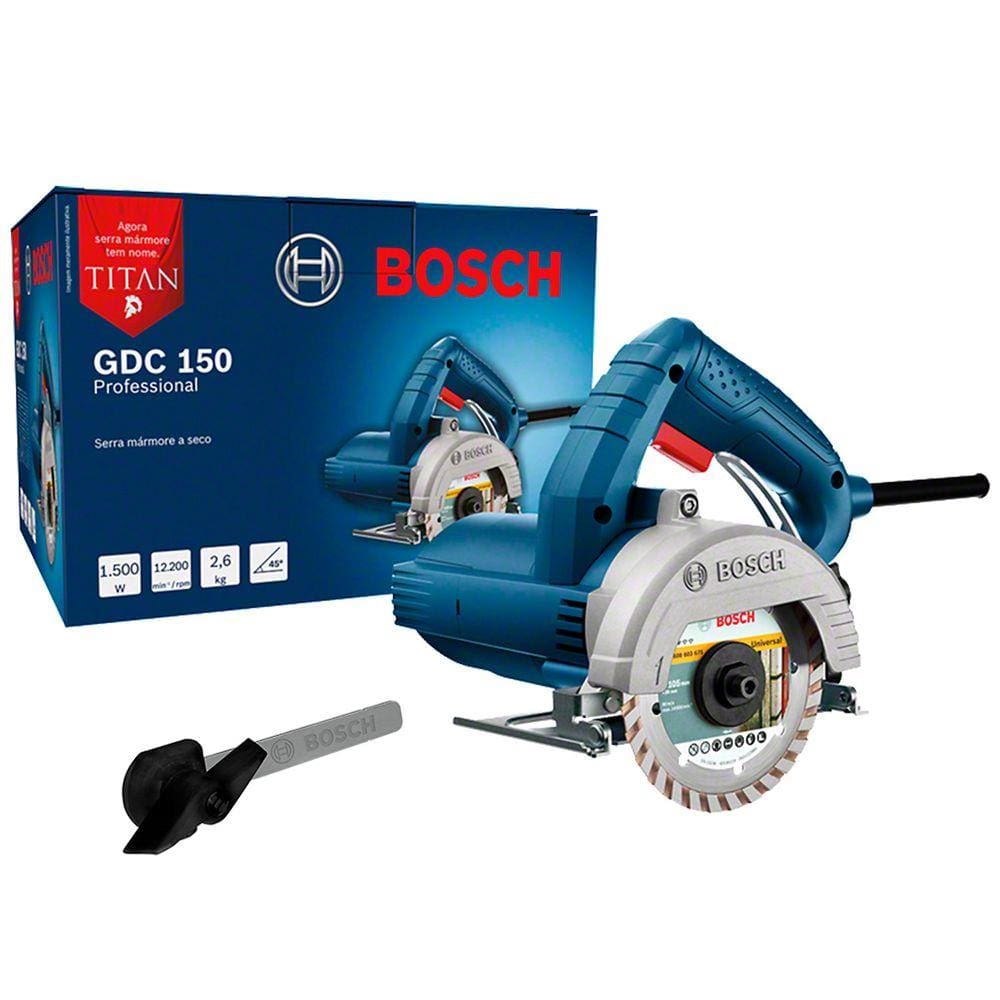 Serra Mármore Bosch a seco GDC 150 TITAN 1500W 127V