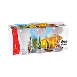 Conjunto de Copo de Cerveja 220ml 6 Peças Frevo Transparente