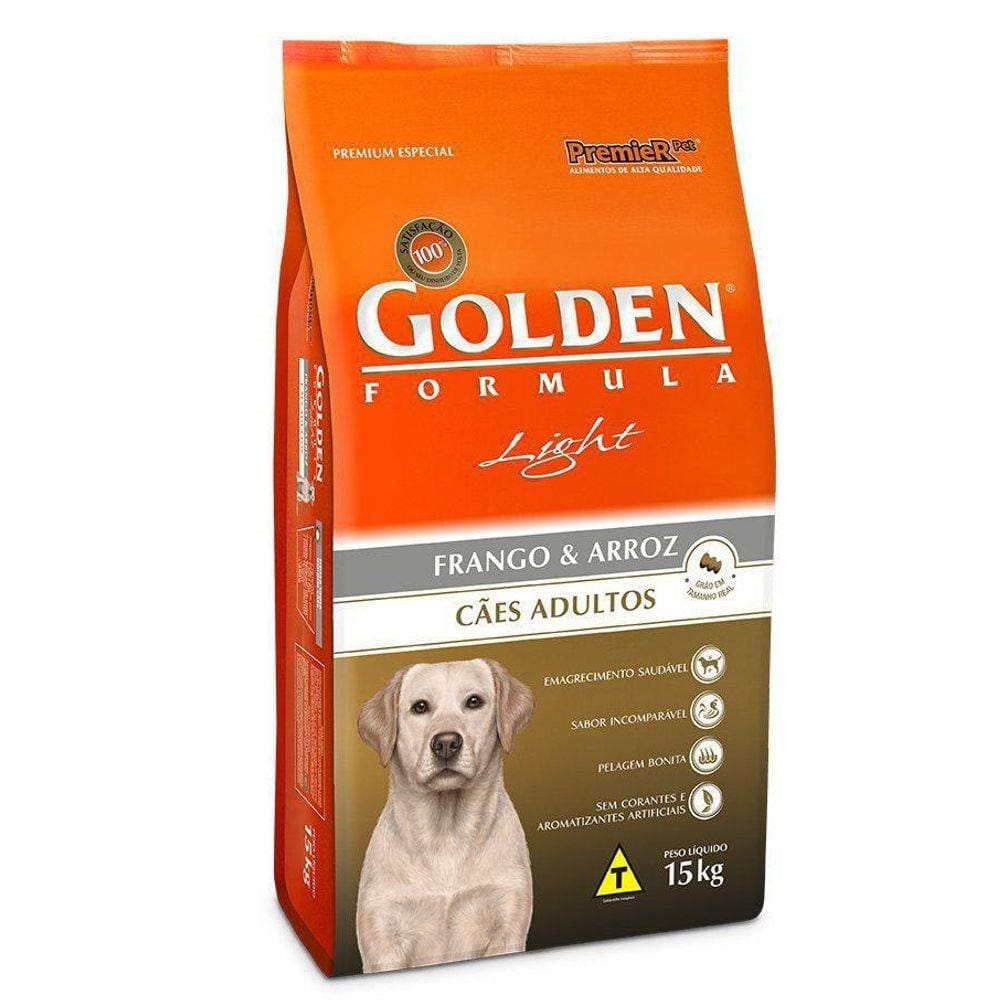 Ração Golden Fórmula Light Para Cães Adultos 15Kg