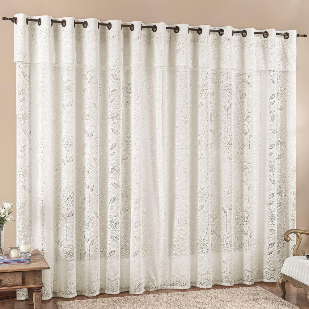 Cortina 2 Mts Sala Quarto Luna Renda para Varão Baratissima Palha