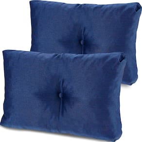 Kit 2 Peças Almofada com Enchimento Flocos de Espuma Capitone com Botão Jacquard 45x65cm - BF Colchões