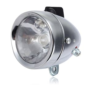Farol Tipo Dínamo Led Cromado Bicicleta Modelo Antigo Retrô