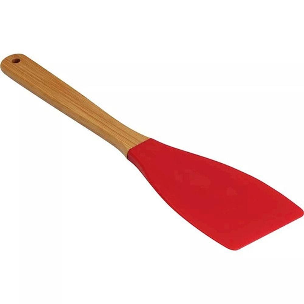 Espátula de Silicone e Bamboo MOR 8518 Vermelha