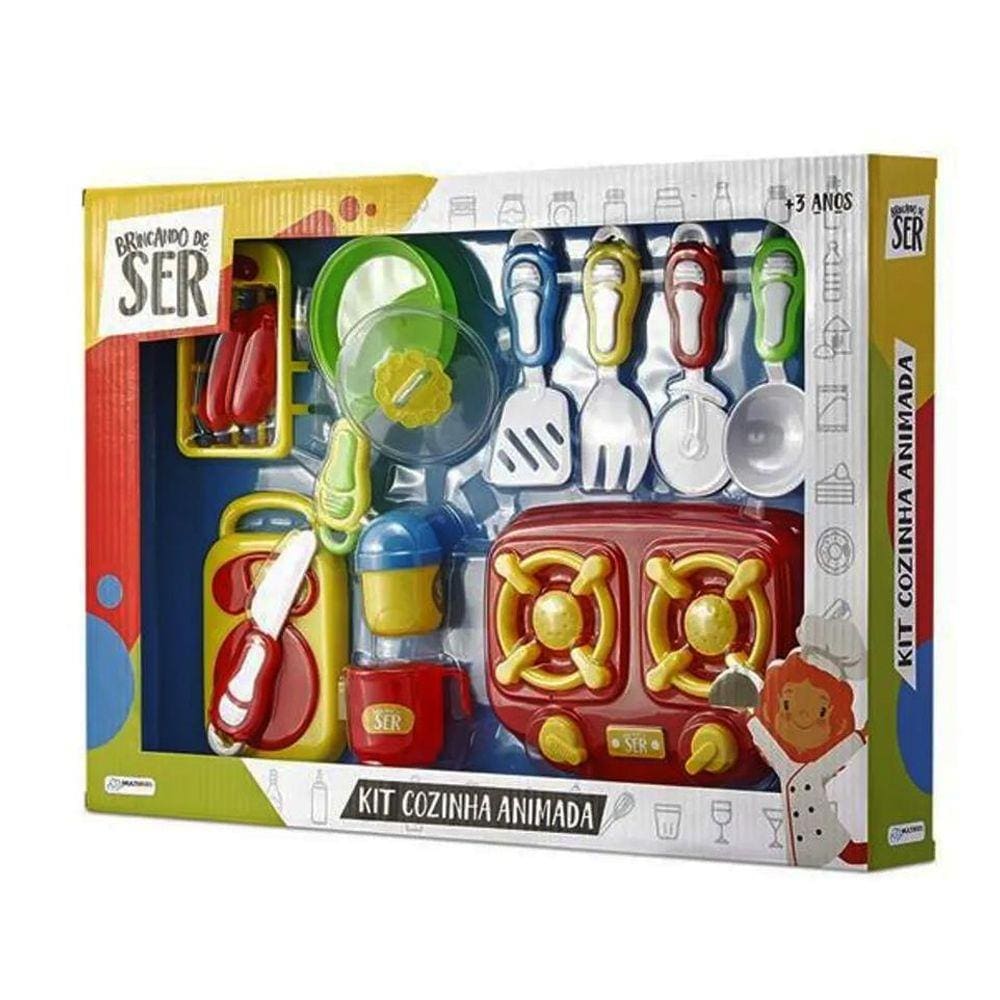 Kit Cozinha Animada Brincando de Ser com Acessórios - Multikids