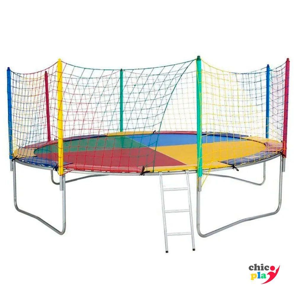 Cama Elástica 4,27m 4pés Nacional Lona Colorida 4 Cores ChicoPlay