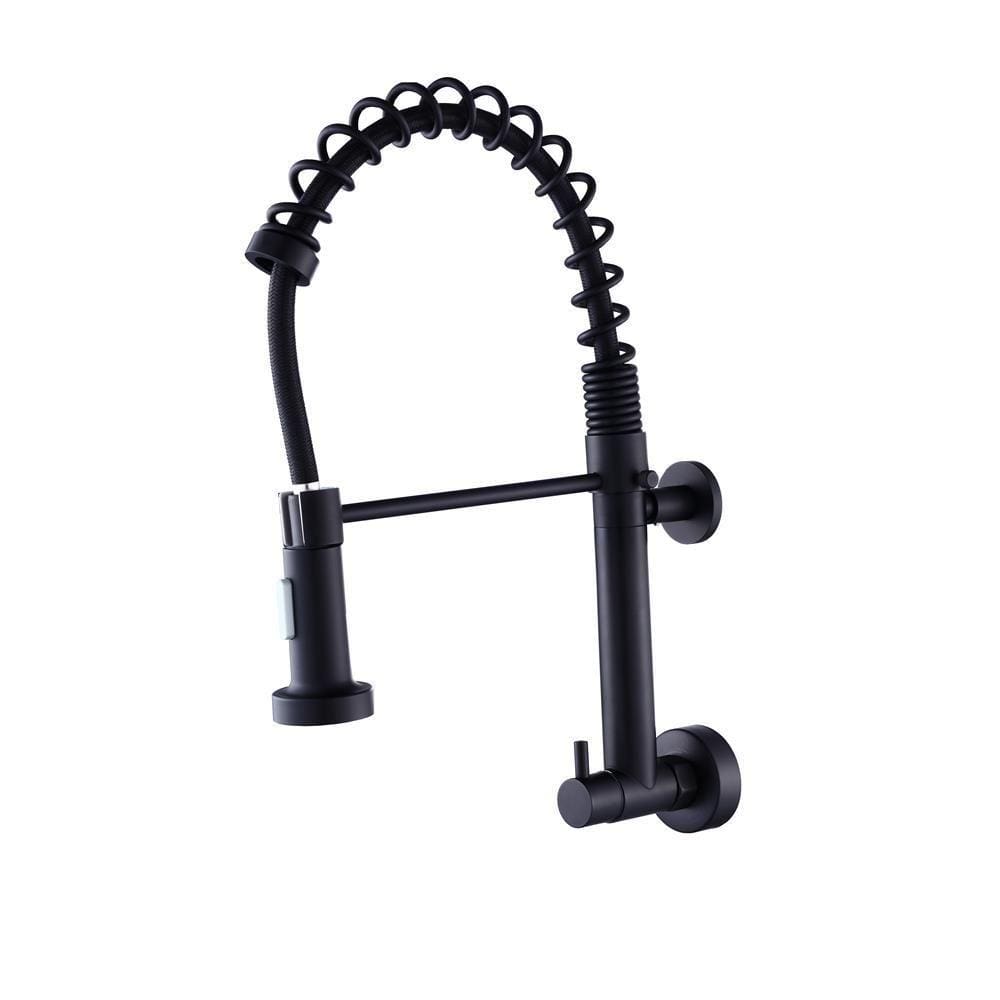 Torneira Gourmet Prizi Preta de Parede - KE-6115