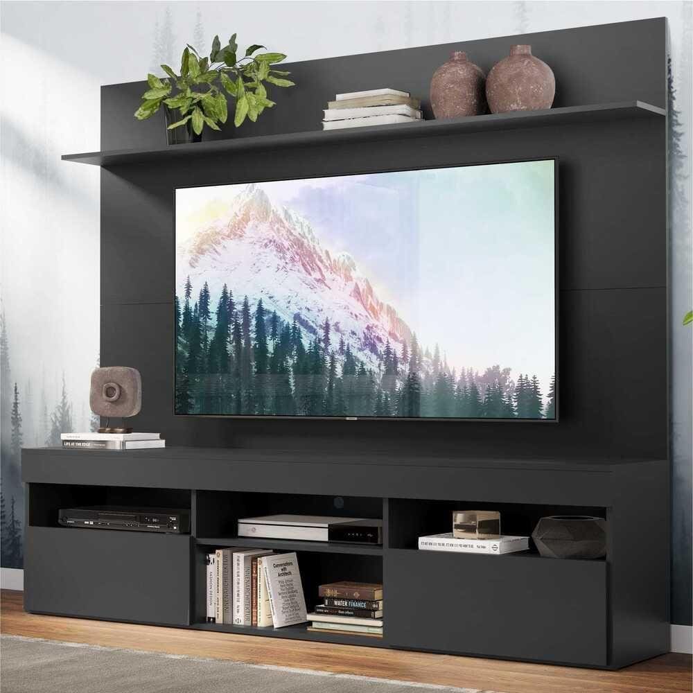 Rack com Painel TV 65" e Prateleira Madri Multimóveis