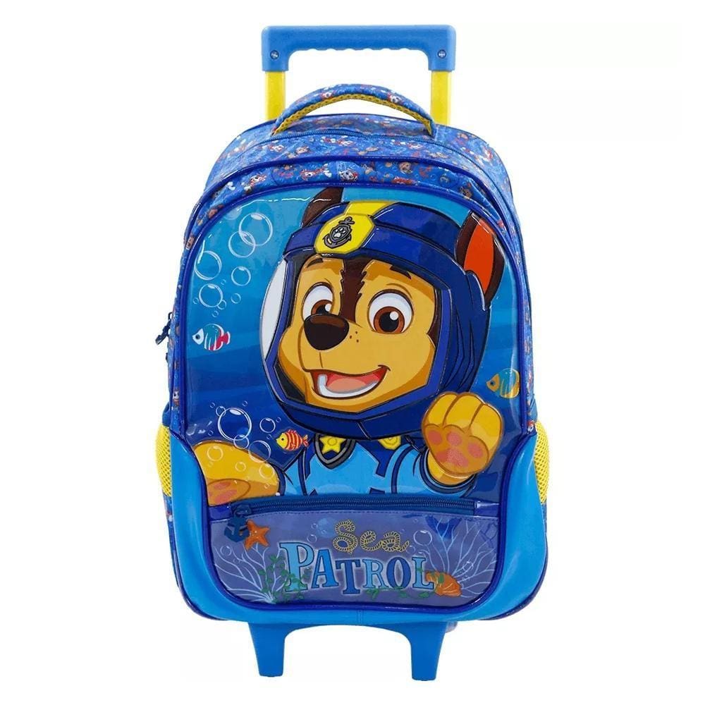 Mochila Com Rodinhas Patrulha Canina - Xeryus