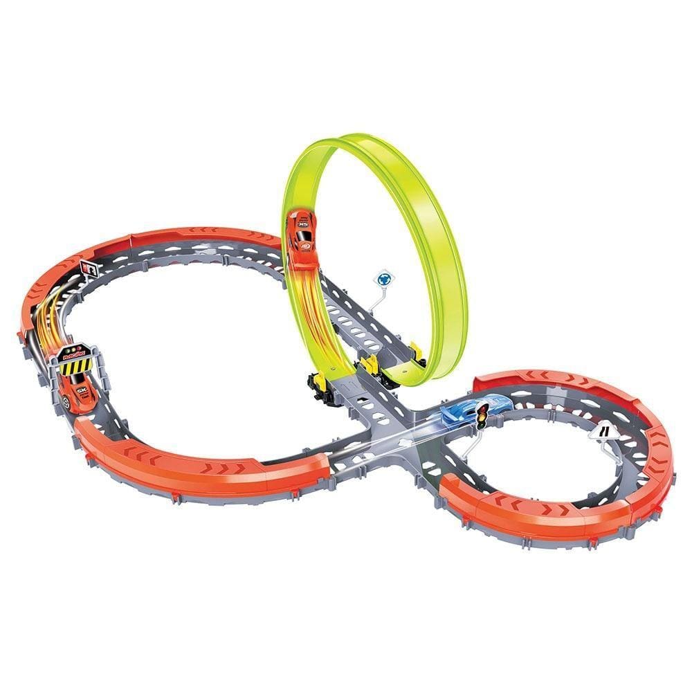 Pista ing X com Carrinho De Fricção - Braskit
