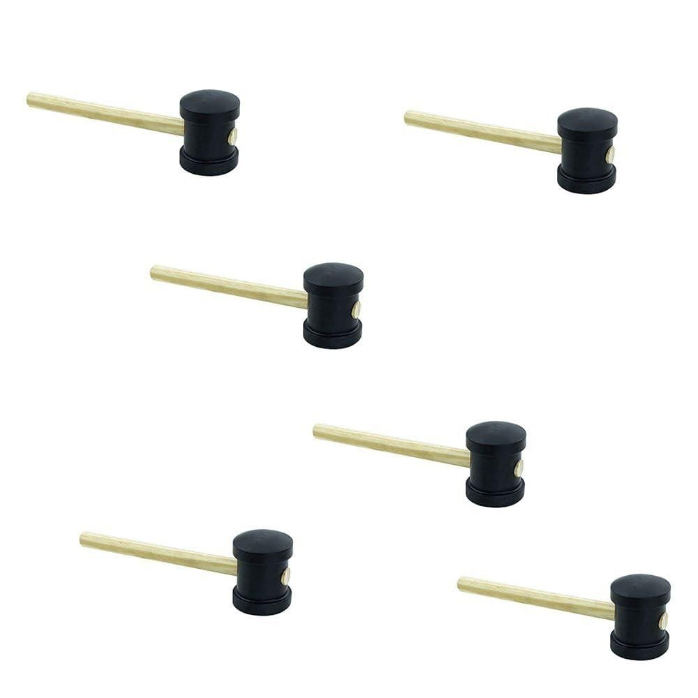 Martelo Borracha Thompson 40mm Preto - Embalagem com 6 Unidades