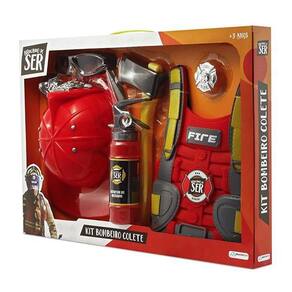 Brincando De Ser - Kit Bombeiro Colete - Multikids