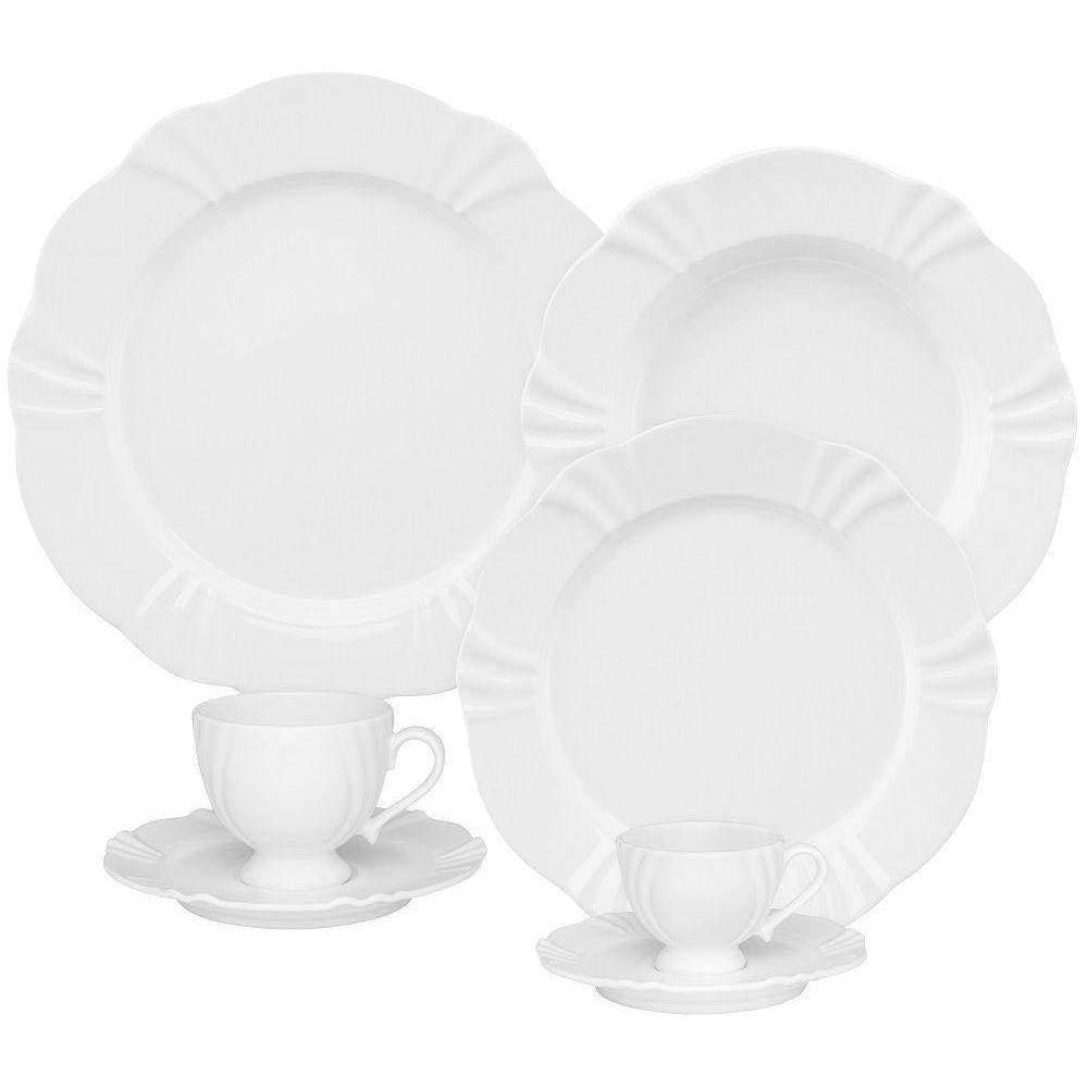 Aparelho de jantar 42 pc round dinner set porcelana casambiente