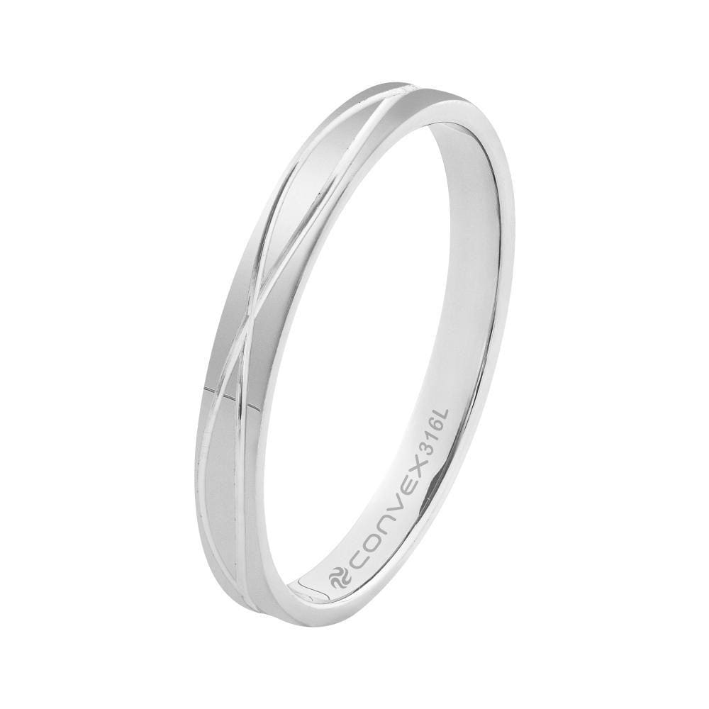 Aliança Slim Aço Glow Liso 2.95mm