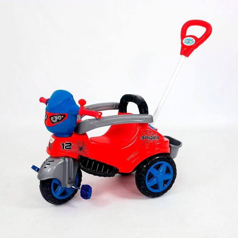 Triciclo Infantil Calesita Moto Duo- 2 em 1 - Pedal e Passeio com Aro -  Unissex L