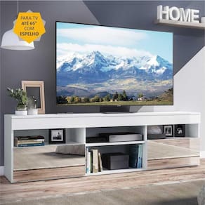 Rack TV 65" com Espelho e 2 Portas Paris Multimóveis