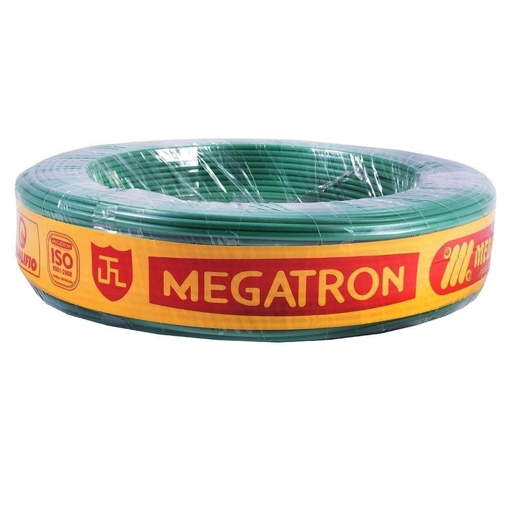 Cabo Flexível Megatron 25MMx100M Rolo 750V Verde