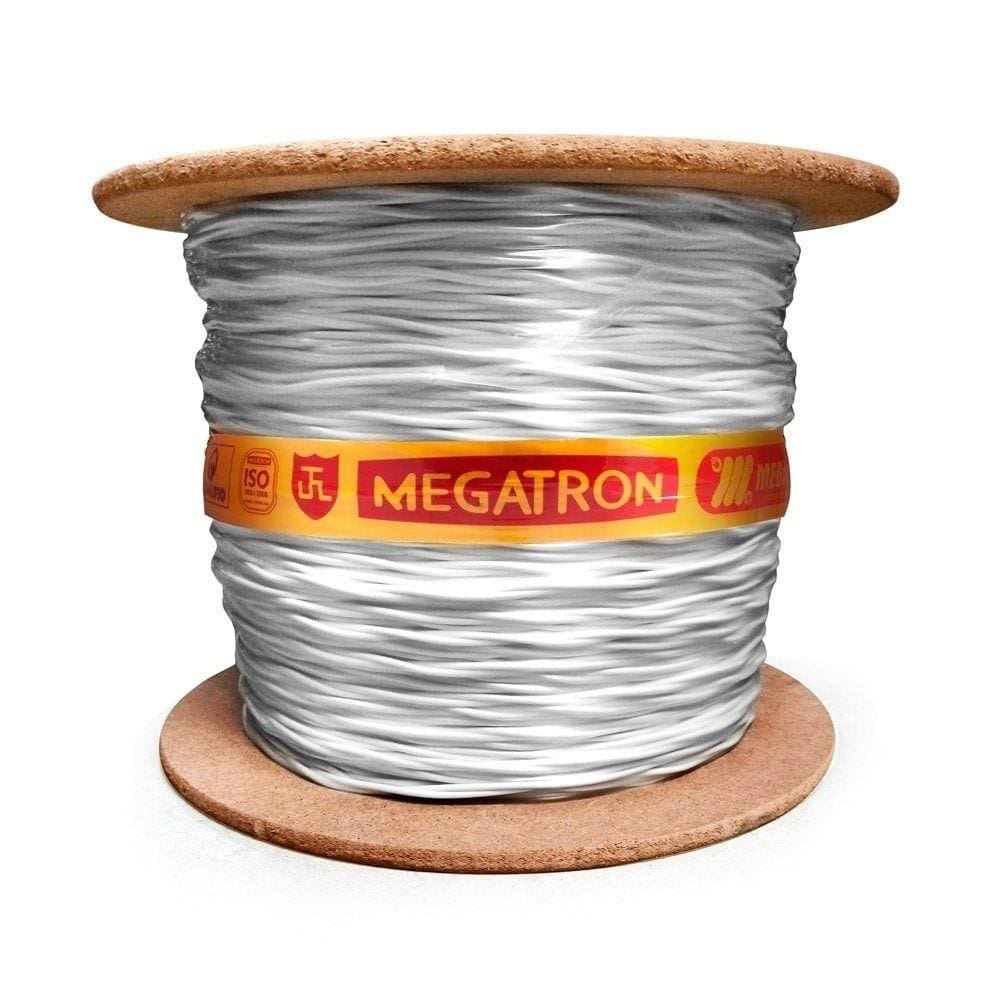 Cordão Torcido Megatron 2x1,00mmx500m Bobina 300V Branco