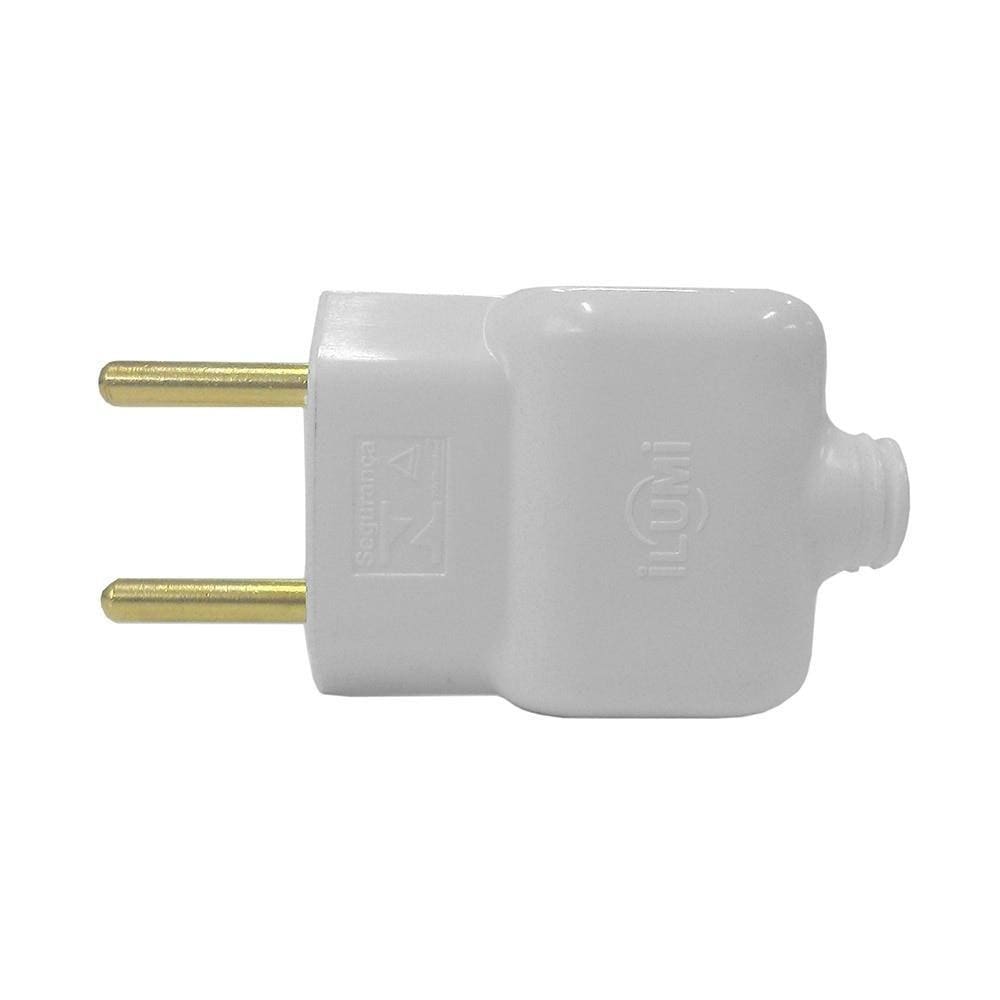 Pino Macho Ilumi Prensa Cabo 2P 10A/250V Cinza Pote com 60 Unidades