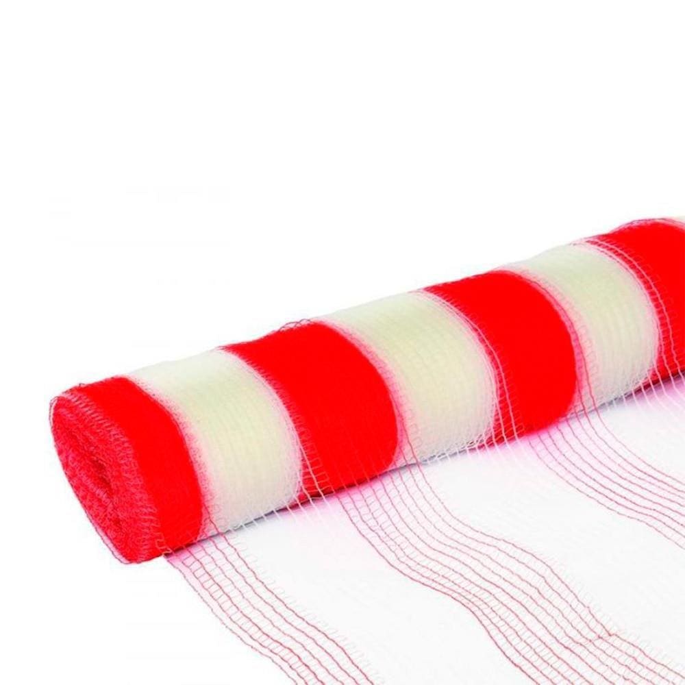 Tela Plastica Sinalizacao Valeplast Branca/Laranja 1,2mx50m