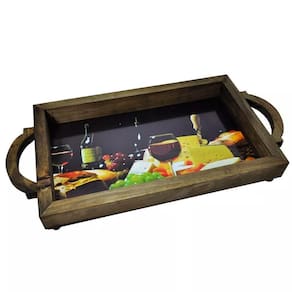 Bandeja Com Alça – Café Da Manhã – Suporte Bebidas – Vinhos