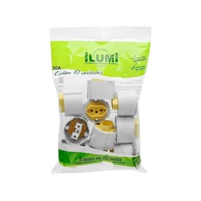 Tomada Sobrepor Bipolar 2P+T 20A 250V Cinza 10X1 - Ilumi