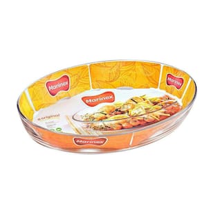 Assadeira De Vidro 4L Grande Oval Sobremesas Marinex