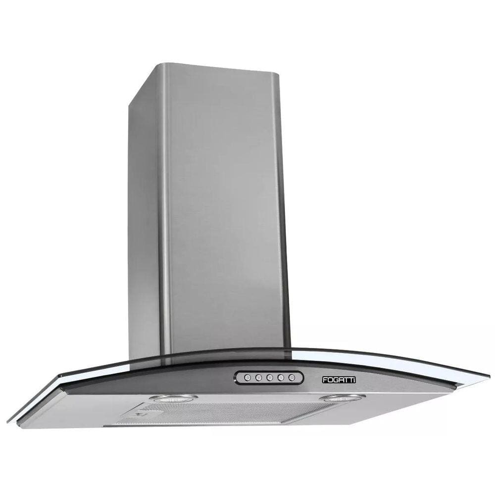 Coifa Parede Vidro Curvo Inox 6 Bocas 80cm 220v - Fogatti