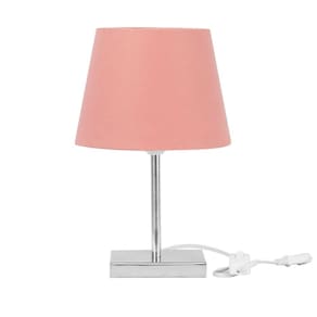 Abajur Eros Dome Rosa com Base Quadrada Magnifico