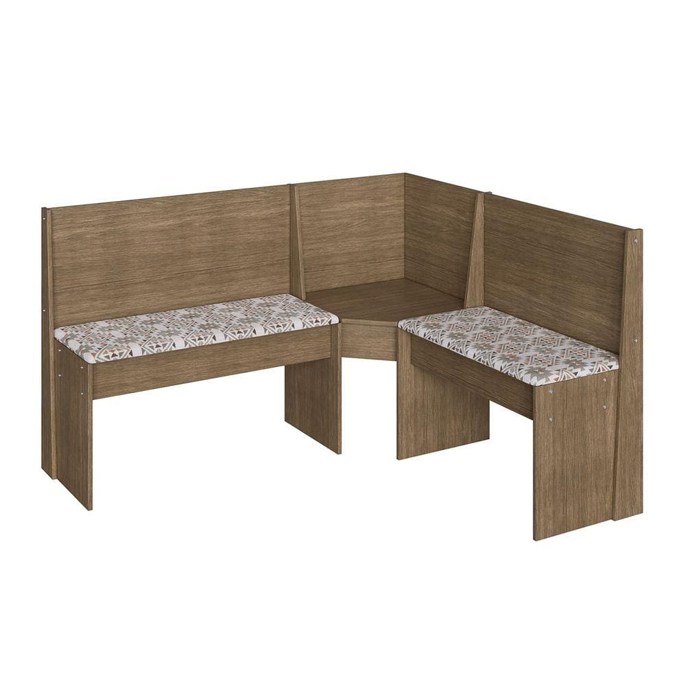 Canto Alemão Móveis Canção 2x1 Lugares Fosco C/ Relevo Ameixa Negra