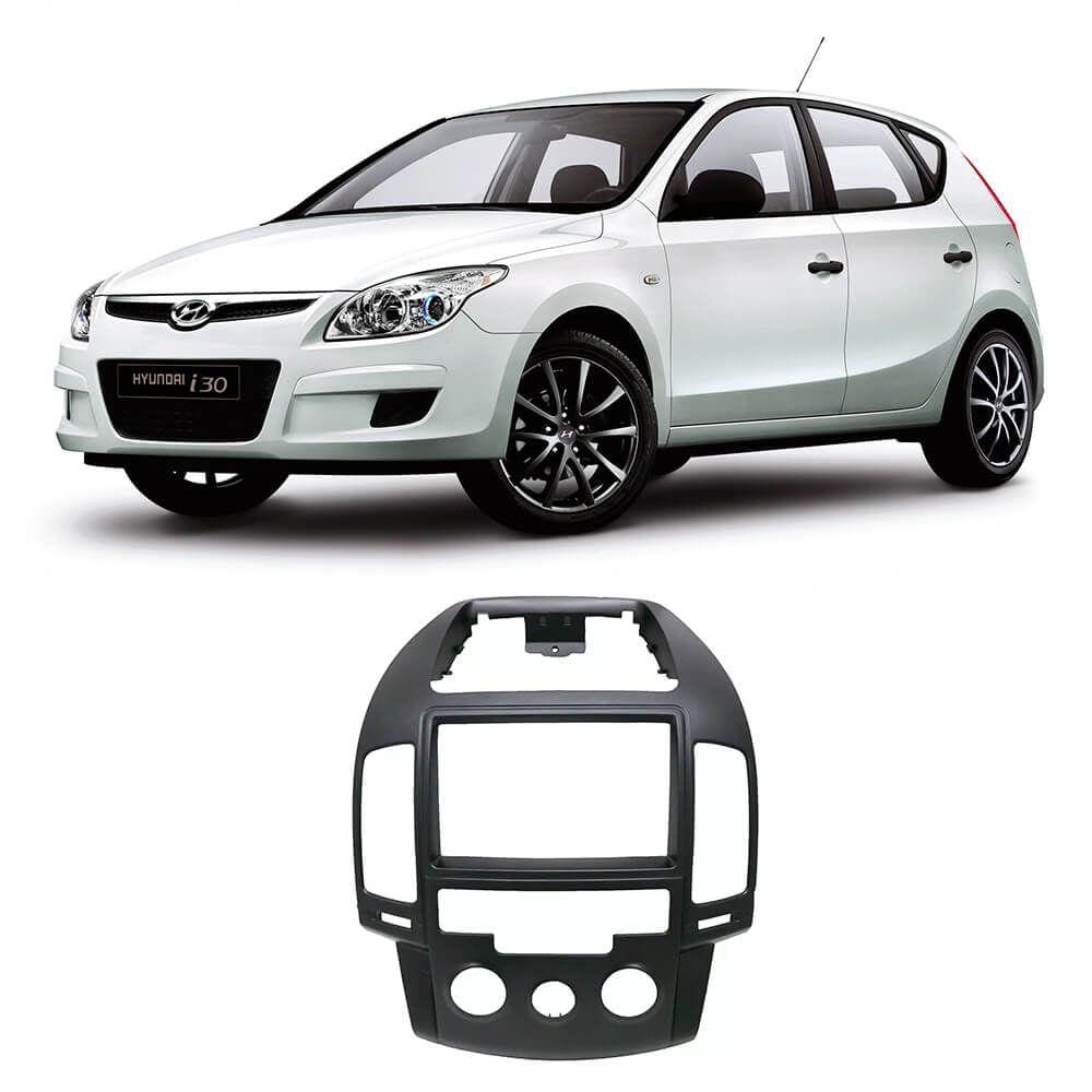 Moldura 2 Din i30 2008 até 2012 Ar Analógico Preto EPX 483