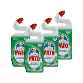 Kit 4 Desinfetante Pato Gel Uso Geral Pinho Limpeza Profunda 500ml