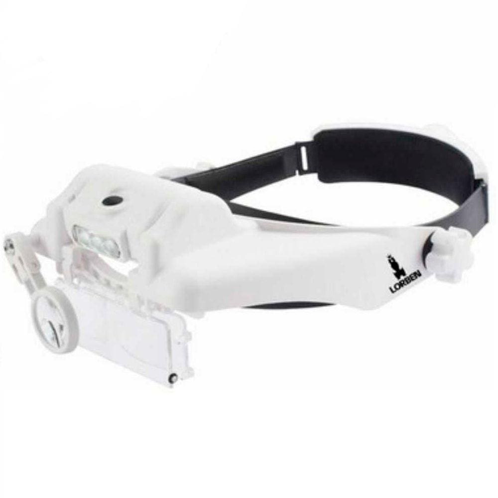 Lupa Cabeça 6 Lentes 3 LEDs Eletrônica 870 Lorben