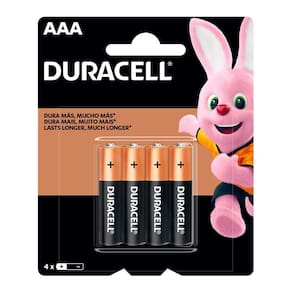Pilha Duracell AAA Alcalina 4 Unidades